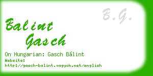 balint gasch business card